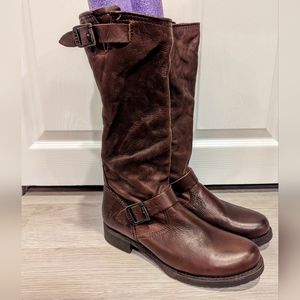 Frye Veronica Slouch Brown Boot Size 9 1/2B